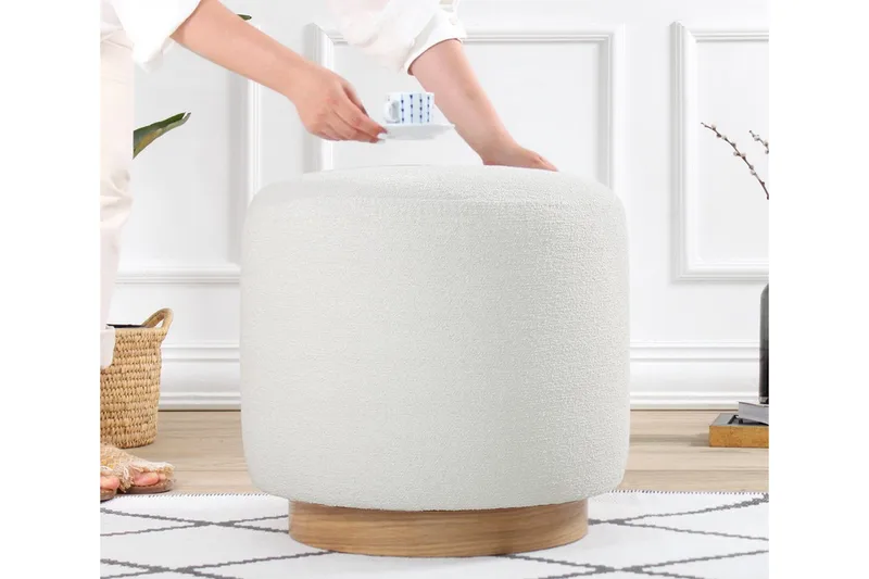 Namra Sittpuff 45 cm - Cream - Möbler - Vardagsrum - Stolar & sittmöbler - Sittpuff