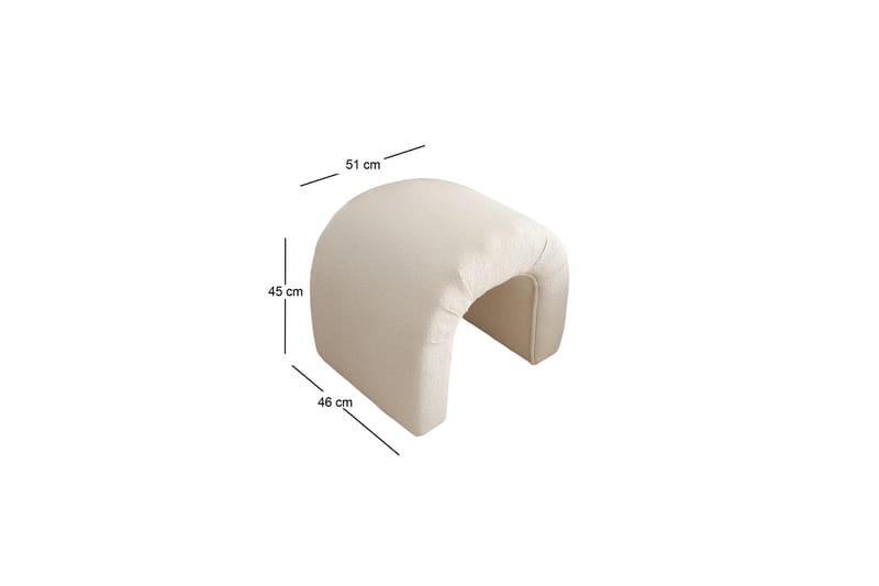Narayran Sittpuff 51 cm Cream - Möbler - Vardagsrum - Stolar & sittmöbler - Sittpuff