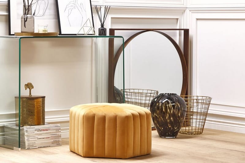 Oakbrook Sittpuff - Gul - Möbler - Vardagsrum - Stolar & sittmöbler - Sittpuff