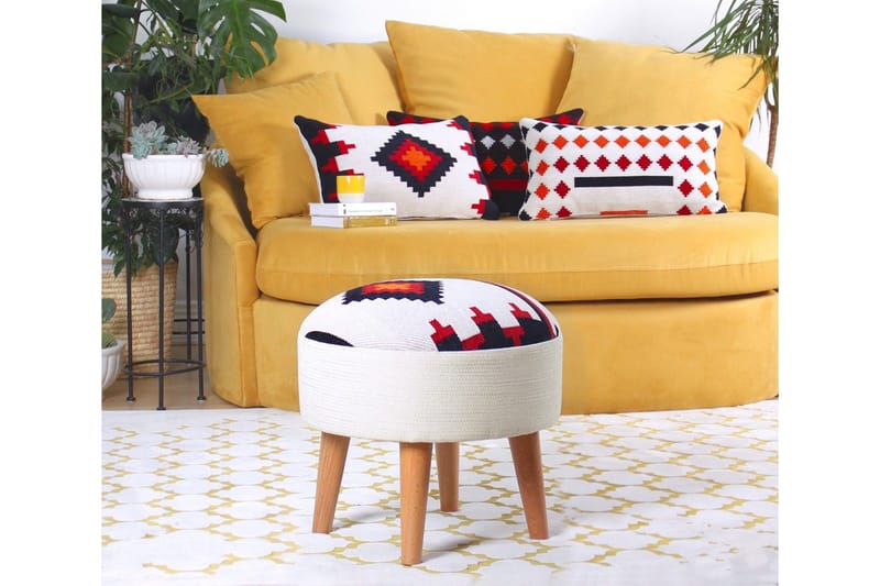 Opelousas Sittpuff 46 cm, Flerfärgad