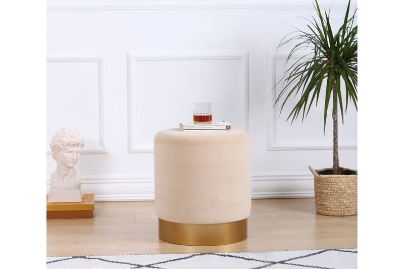 Owensboro Sittpuff 40 cm - Beige - Möbler - Vardagsrum - Stolar & sittmöbler - Sittpuff