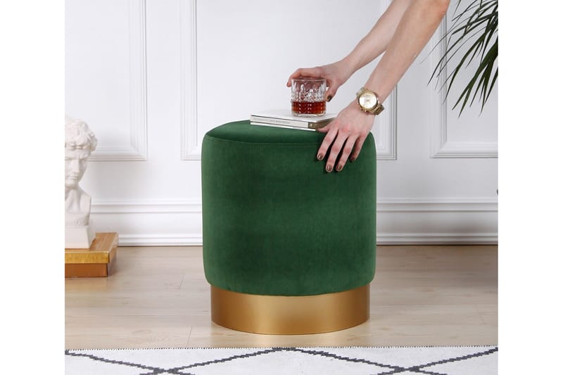 Owensboro Sittpuff 40 cm - Grön - Möbler - Vardagsrum - Stolar & sittmöbler - Sittpuff