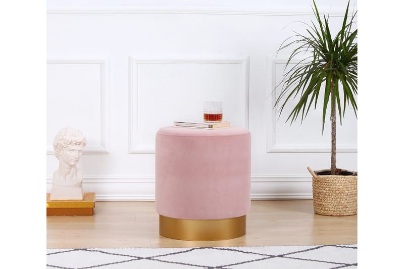 Owensboro Sittpuff 40 cm - Rosa - Möbler - Vardagsrum - Stolar & sittmöbler - Sittpuff