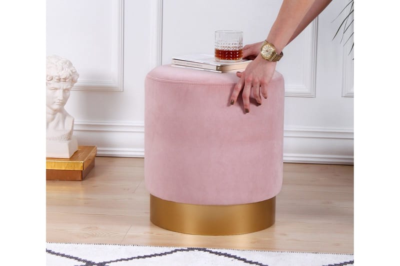 Owensboro Sittpuff 40 cm - Rosa - Möbler - Vardagsrum - Stolar & sittmöbler - Sittpuff