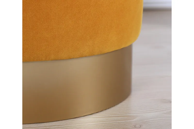 Owensboro Sittpuff 40 cm - Senapsgul - Möbler - Vardagsrum - Stolar & sittmöbler - Sittpuff