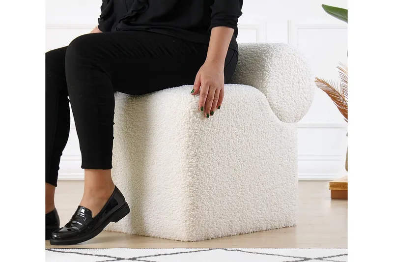 Patava Sittpuff 45 cm - Vit - Möbler - Vardagsrum - Stolar & sittmöbler - Sittpuff