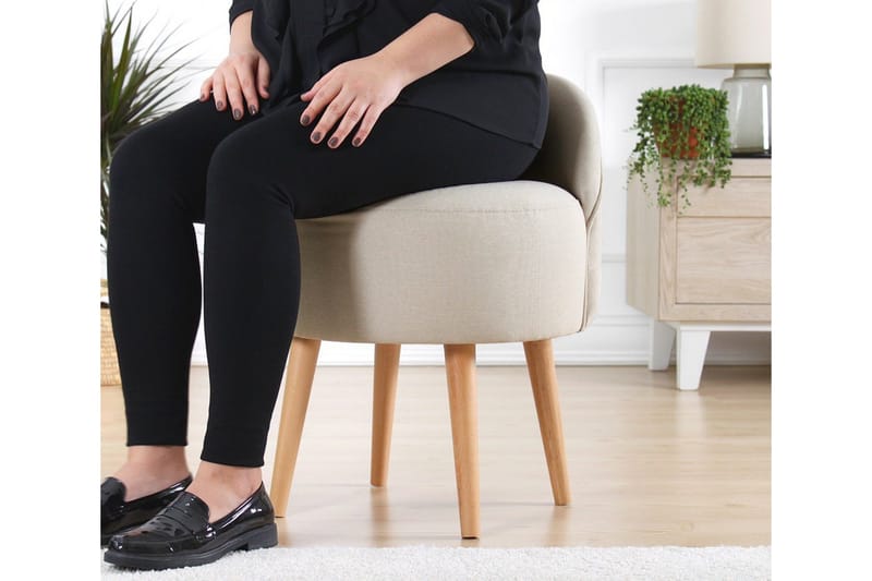 Philippi Sittpuff 42 cm - Beige - Möbler - Vardagsrum - Stolar & sittmöbler - Sittpuff