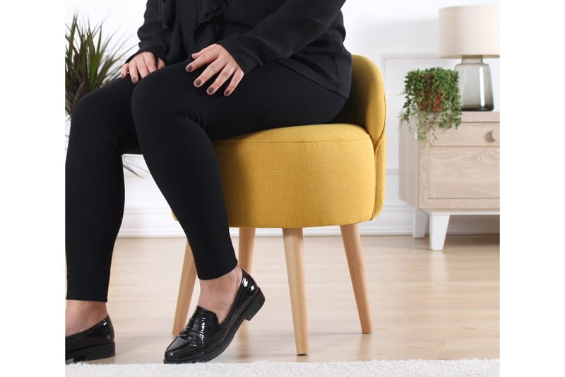 Philippi Sittpuff 42 cm - Gul - Möbler - Vardagsrum - Stolar & sittmöbler - Sittpuff