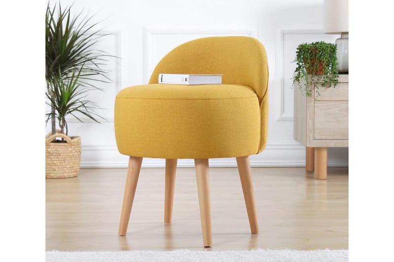Philippi Sittpuff 42 cm - Gul - Möbler - Vardagsrum - Stolar & sittmöbler - Sittpuff