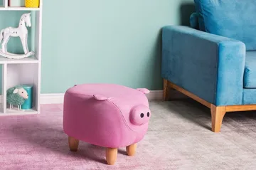 Piggy Sittpuff 50 cm - Rosa - Möbler - Vardagsrum - Stolar & sittmöbler - Sittpuff