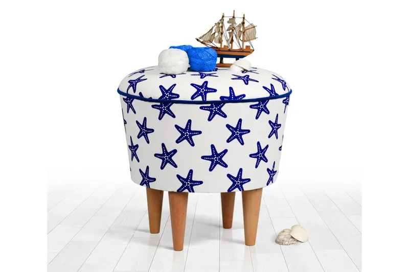 Pradera Sittpuff 42 cm - Blå - Möbler - Vardagsrum - Stolar & sittmöbler - Sittpuff
