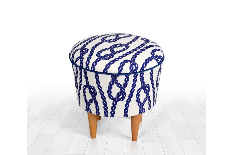 Pradera Sittpuff 42 cm - Blå/Vit - Möbler - Vardagsrum - Stolar & sittmöbler - Sittpuff