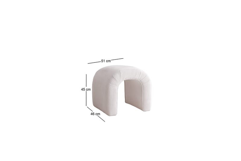 Ramdas Sittpuff 51 cm Vit - Sittpuff