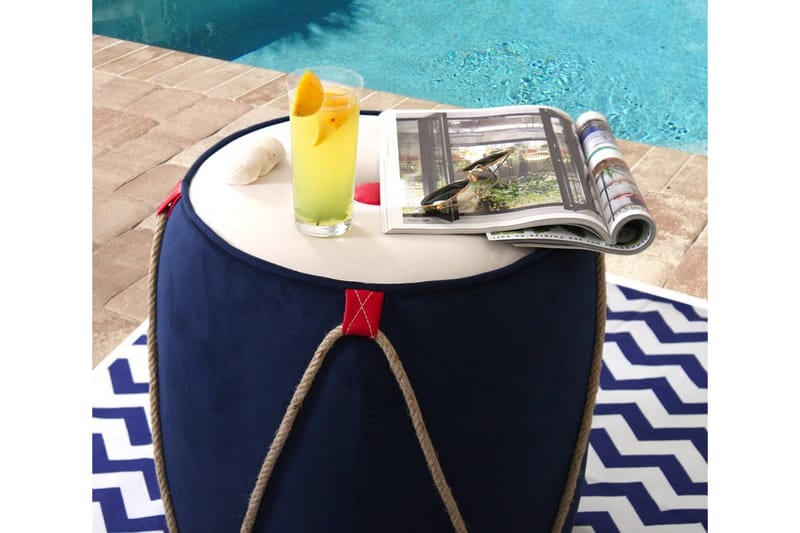 Redlands Sittpuff 42 cm - Blå - Möbler - Vardagsrum - Stolar & sittmöbler - Sittpuff