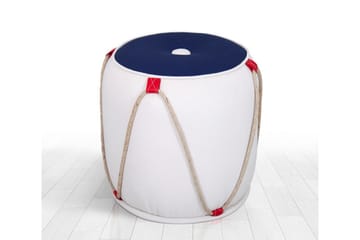 Redlands Sittpuff 42 cm - Vit/Röd - Möbler - Vardagsrum - Stolar & sittmöbler - Sittpuff