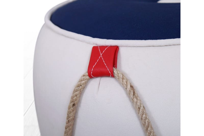 Redlands Sittpuff 42 cm - Vit/Röd - Möbler - Vardagsrum - Stolar & sittmöbler - Sittpuff