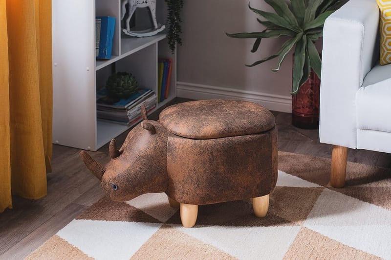 Rhino Sittpuff 60 cm - Brun - Möbler - Vardagsrum - Stolar & sittmöbler - Sittpuff