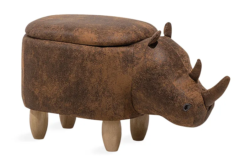 Rhino Sittpuff 60 cm, Brun