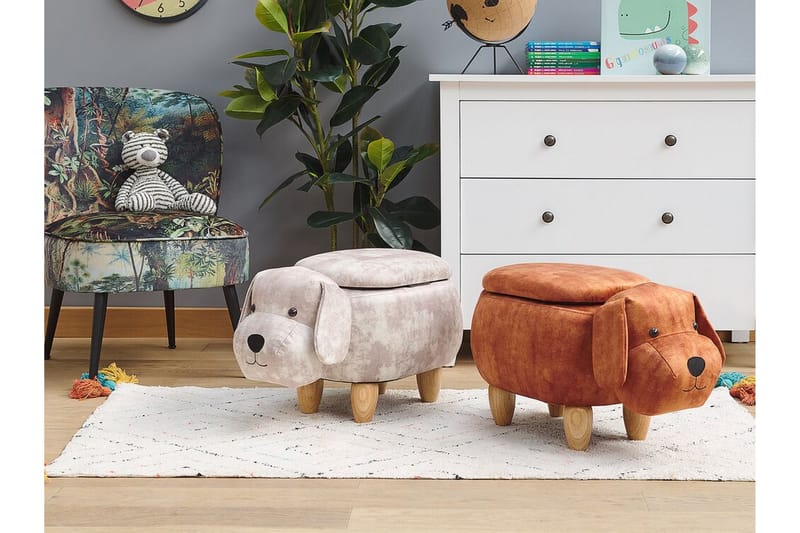 SABAKA Sittpuff med Förvaring Beige - Möbler - Vardagsrum - Stolar & sittmöbler - Sittpuff