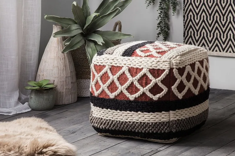 Sagar Sittpuff 48 cm - Flerfärgad - Möbler - Vardagsrum - Stolar & sittmöbler - Sittpuff