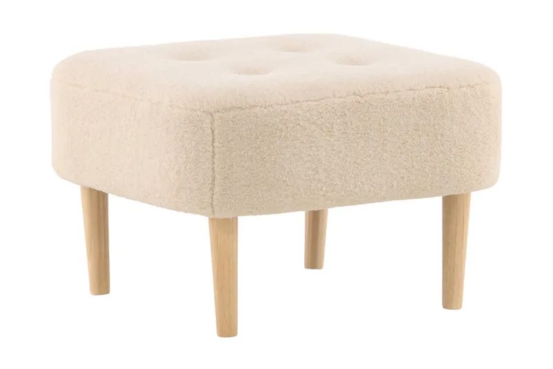 Salina Sittpuff med knappar, Vit