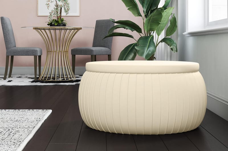 SAPPHIRE Sittpuff Krämvit - CosmoLiving - Möbler - Vardagsrum - Stolar & sittmöbler - Sittpuff