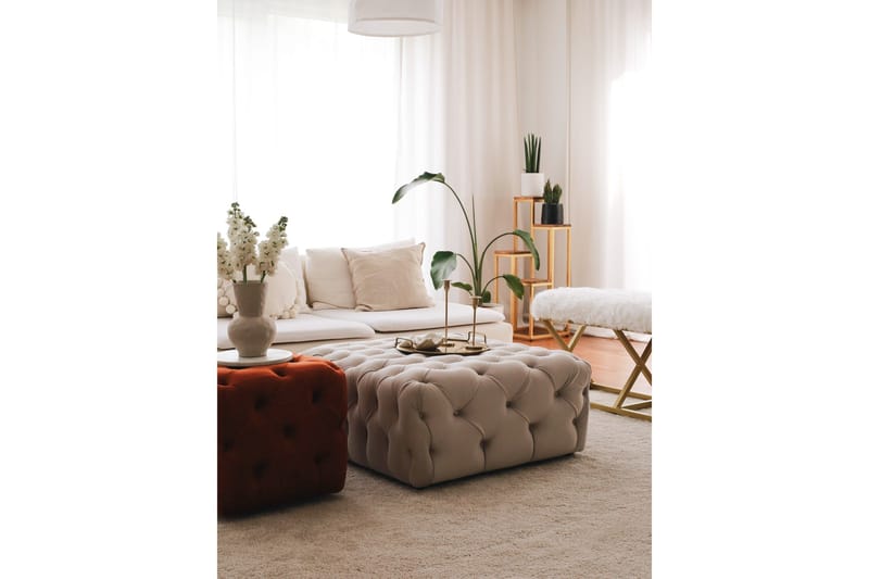 Seban Sittpuff 80 cm - Cream - Möbler - Vardagsrum - Stolar & sittmöbler - Sittpuff