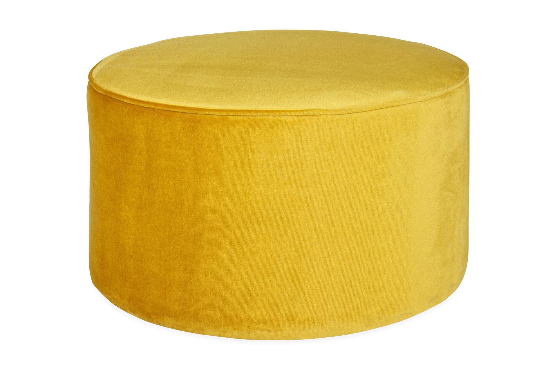 Serra Sittpuff L&aring;g Rund - Ockra