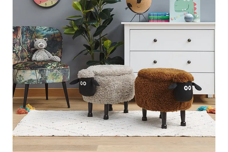 Sheep Sittpuff med Förvaring - Brun - Möbler - Vardagsrum - Stolar & sittmöbler - Sittpuff