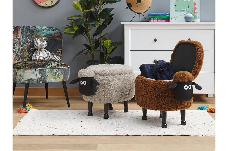 Sheep Sittpuff med Förvaring - Brun - Möbler - Vardagsrum - Stolar & sittmöbler - Sittpuff