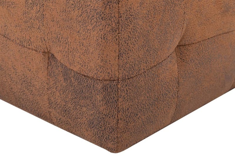 Sittpuff 2 st brun 30x30x30 cm konstmocka - Brun - Möbler - Vardagsrum - Stolar & sittmöbler - Sittpuff