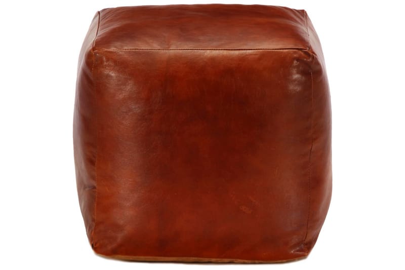 Sittpuff brun 40x40x40 cm äkta getskinn - Brun - Möbler - Vardagsrum - Stolar & sittmöbler - Sittpuff