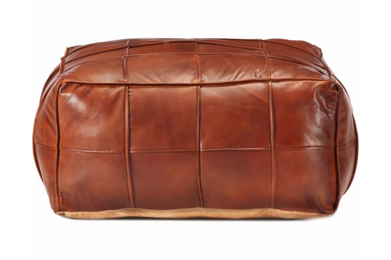 Sittpuff brun 60x60x30 cm äkta getskinn - Brun - Möbler - Vardagsrum - Stolar & sittmöbler - Sittpuff