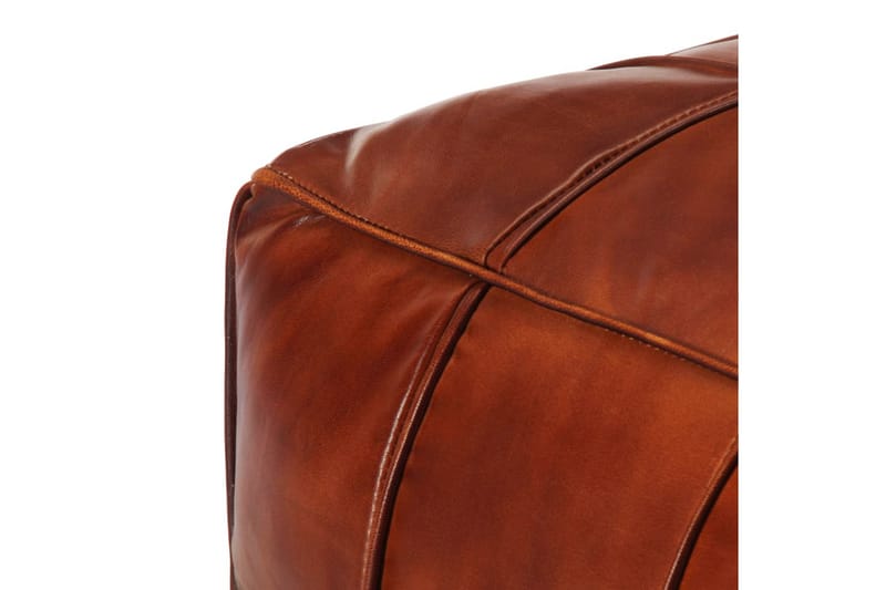 Sittpuff brun 60x60x30 cm äkta getskinn - Brun - Möbler - Vardagsrum - Stolar & sittmöbler - Sittpuff