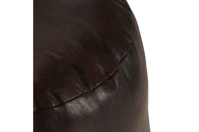 Sittpuff mörkbrun 60x30 cm äkta getskinn - Brun - Möbler - Vardagsrum - Stolar & sittmöbler - Sittpuff