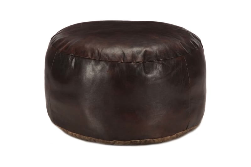 Sittpuff mörkbrun 60x30 cm äkta getskinn - Brun - Möbler - Vardagsrum - Stolar & sittmöbler - Sittpuff