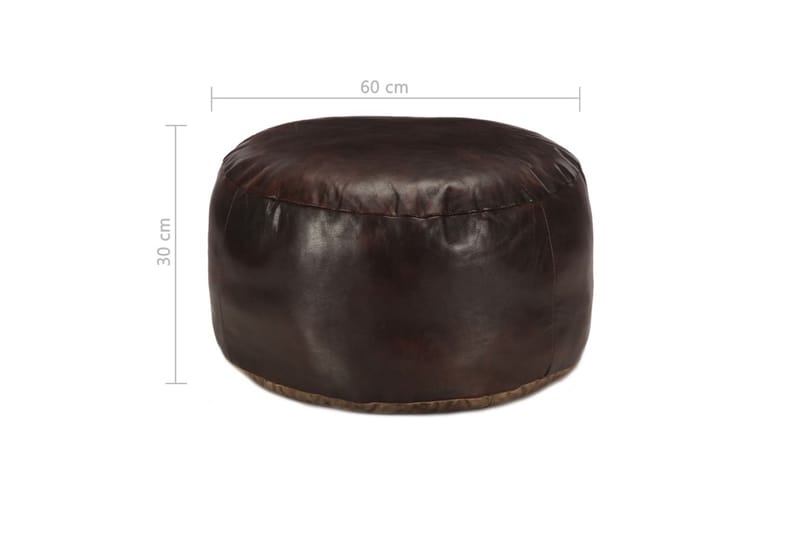 Sittpuff mörkbrun 60x30 cm äkta getskinn - Brun - Möbler - Vardagsrum - Stolar & sittmöbler - Sittpuff