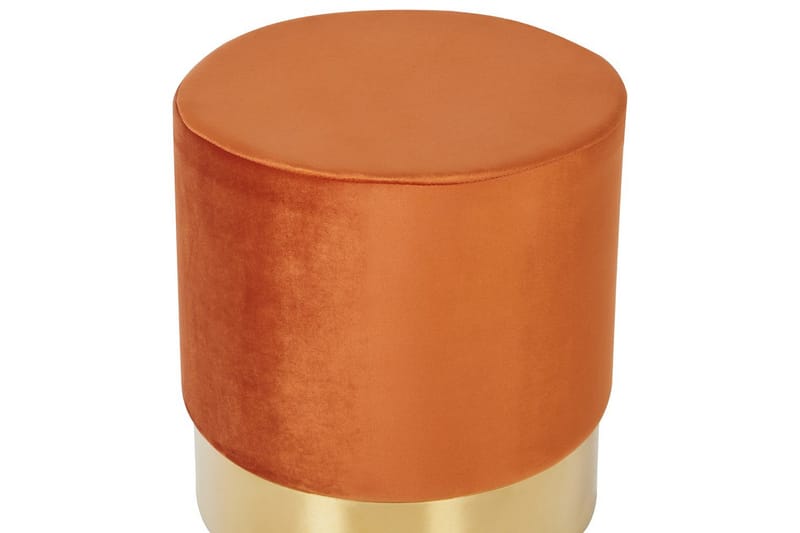 Sittpuff Sophia Orange/guld - Orange/guld - Möbler - Vardagsrum - Stolar & sittmöbler - Sittpuff