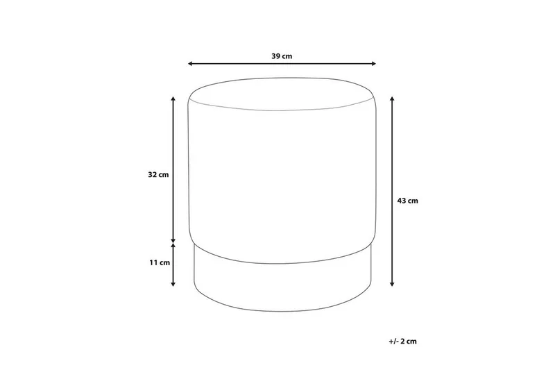 Sophia Sittpuff 39 cm - Rosa - Möbler - Vardagsrum - Stolar & sittmöbler - Sittpuff