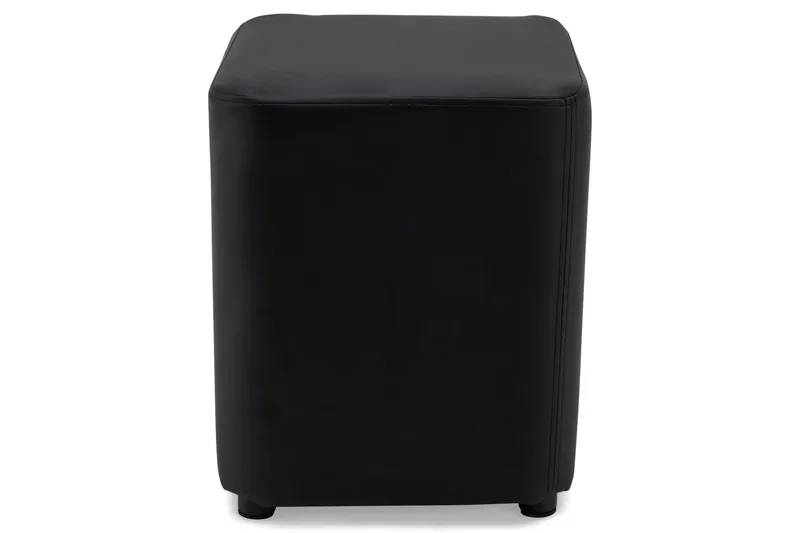 Square Pall Läder - Svart - Möbler - Vardagsrum - Stolar & sittmöbler - Sittpuff