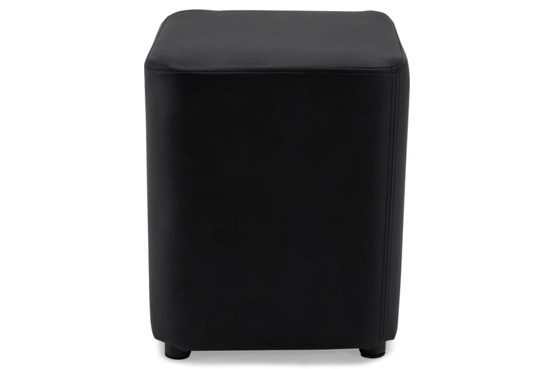 Square Pall Läder - Svart - Möbler - Vardagsrum - Stolar & sittmöbler - Sittpuff