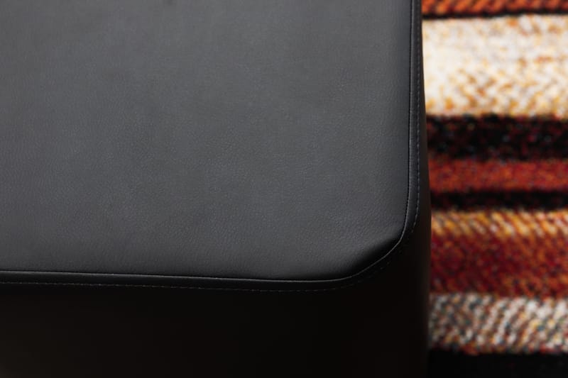 Square Pall Läder - Svart - Möbler - Vardagsrum - Stolar & sittmöbler - Sittpuff