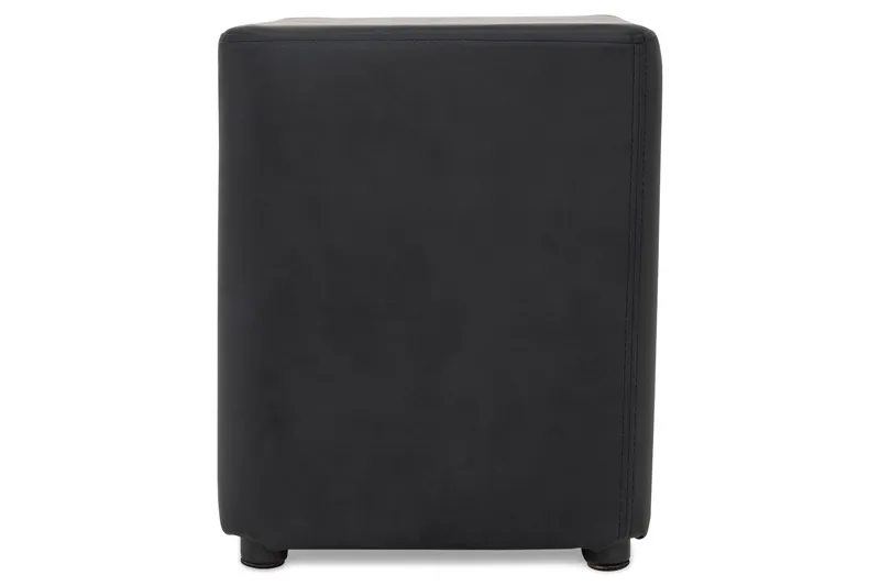 Square Pall Läder - Svart - Möbler - Vardagsrum - Stolar & sittmöbler - Sittpuff