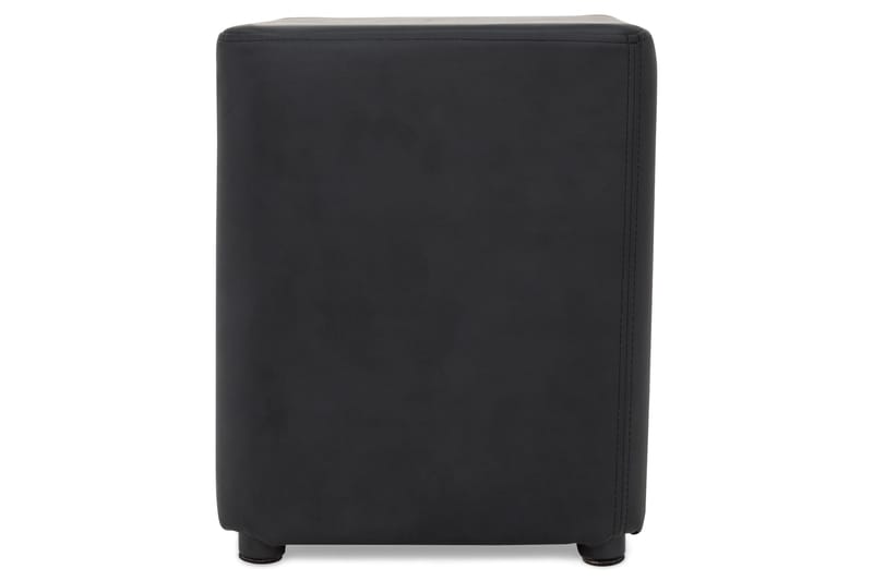 Square Pall Läder - Svart - Möbler - Vardagsrum - Stolar & sittmöbler - Sittpuff