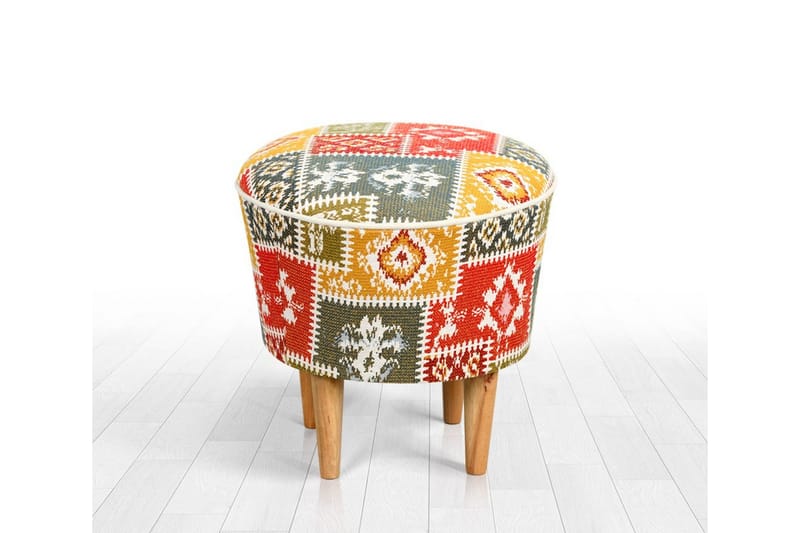 Sweetwater Sittpuff 42 cm - Beige/Röd - Möbler - Vardagsrum - Stolar & sittmöbler - Sittpuff