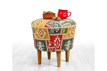 Sweetwater Sittpuff 42 cm - Beige/Röd - Möbler - Vardagsrum - Stolar & sittmöbler - Sittpuff
