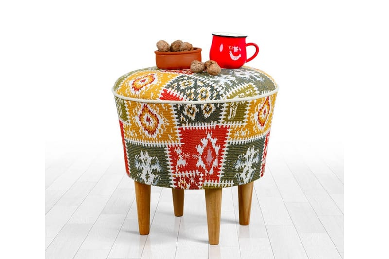 Sweetwater Sittpuff 42 cm - Beige/Röd - Möbler - Vardagsrum - Stolar & sittmöbler - Sittpuff