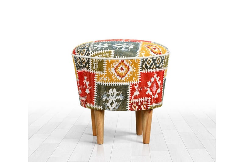 Sweetwater Sittpuff 42 cm - Beige/Röd - Möbler - Vardagsrum - Stolar & sittmöbler - Sittpuff
