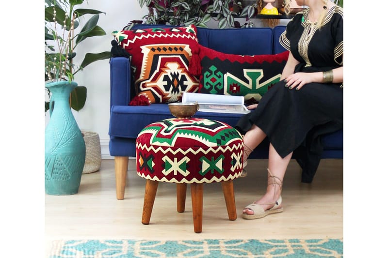 Tarrytown Sittpuff 46 cm - Flerfärgad - Möbler - Vardagsrum - Stolar & sittmöbler - Sittpuff