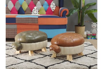 Tartaruga Sittpuff - Konstläder/Grön/Beige - Möbler - Vardagsrum - Stolar & sittmöbler - Sittpuff